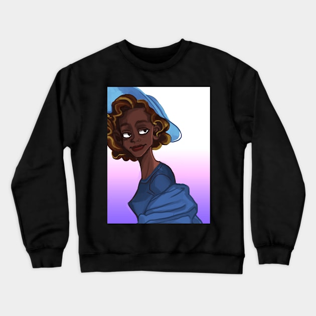 Lady and girl character design chill Crewneck Sweatshirt by Angsty-angst